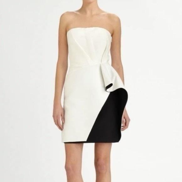 Halston Heritage Ruffle Cocktail Dress size 6 - Picture 1 of 6